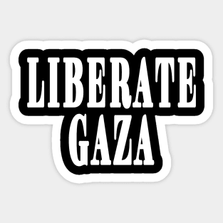 LIBERATE GAZA - White - Front Sticker